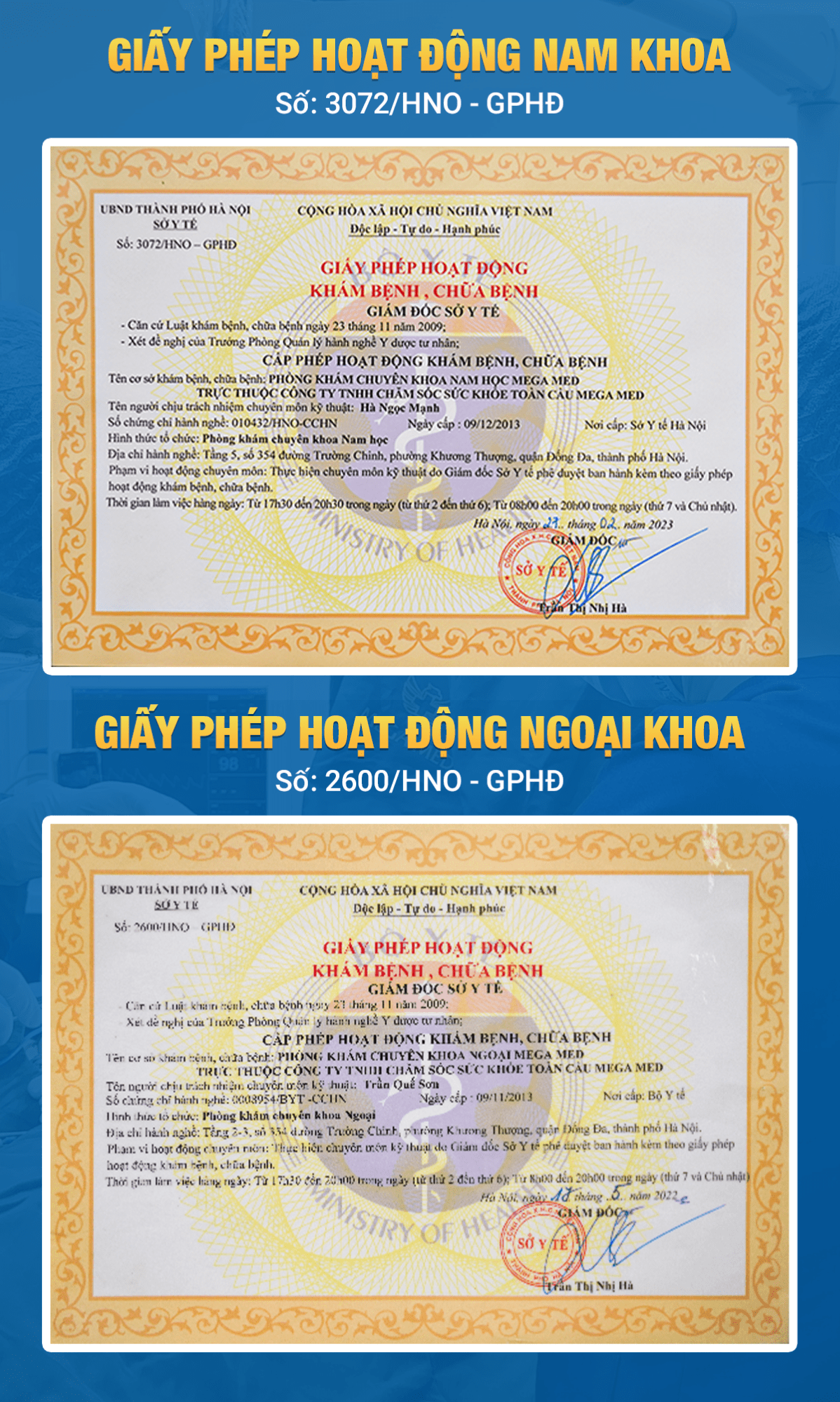 Giấy phép hoạt động